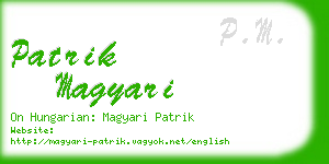 patrik magyari business card